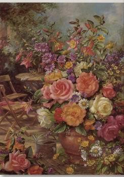 unknow artist Floral, beautiful classical still life of flowers.081 oil painting image